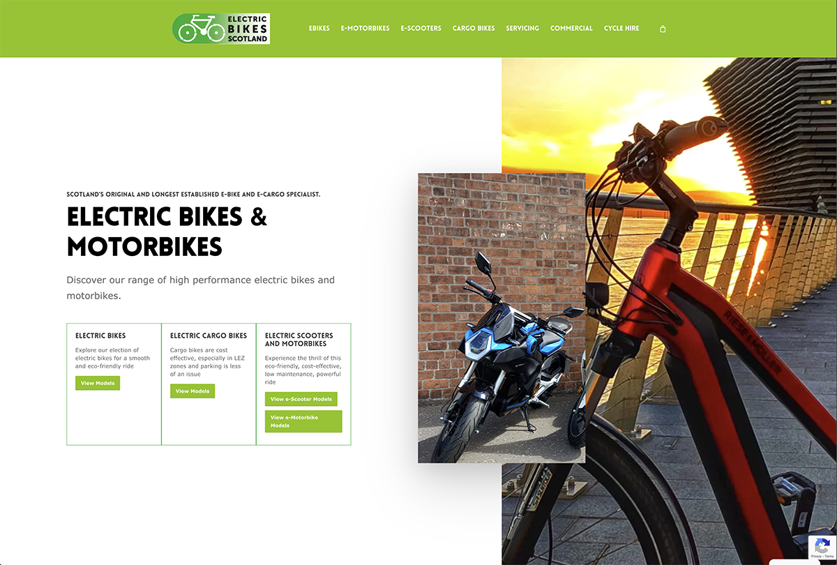 Electric Bikes Scotland - desktop